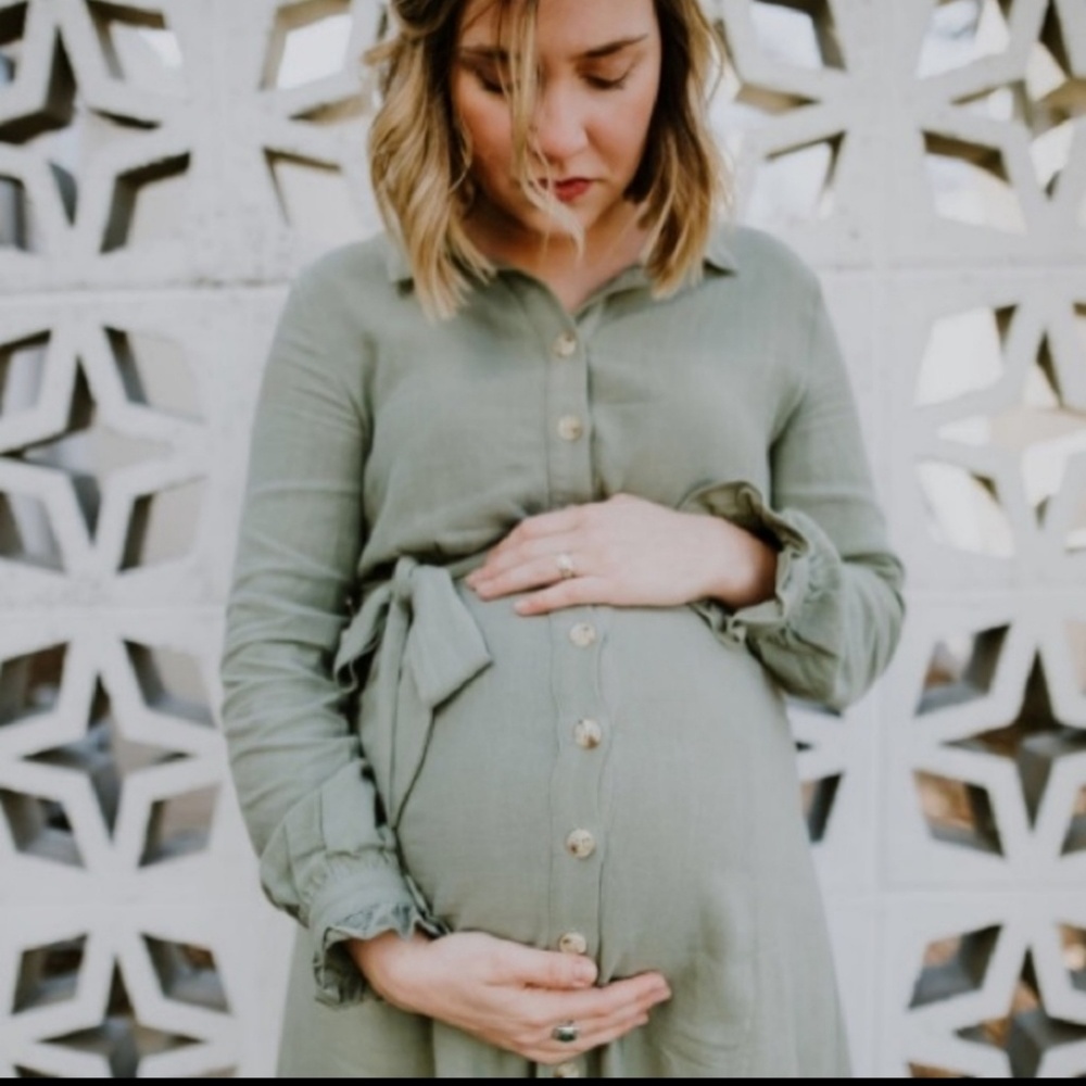 Pinkblush Green Maternity Dress